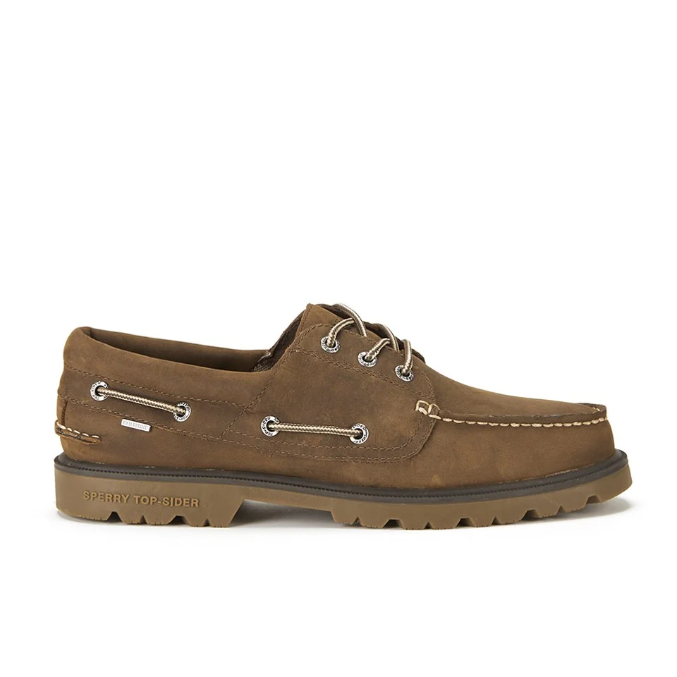 Sperry Men's A/O Lug 3-Eye Waterproof Leather Boat Shoes - Tan Image 1