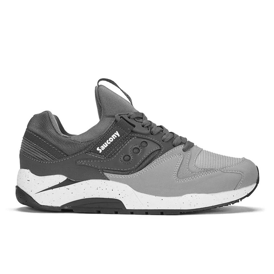 Saucony Men's Grid 9000 Trainers - Grey/Charcoal Image 1