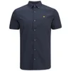Lyle & Scott Men's Plain Poplin Short Sleeve Shirt - Navy - Image 1