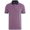 Lyle & Scott Men's Fine Stripe Jersey Polo Shirt - Pink - Image 1