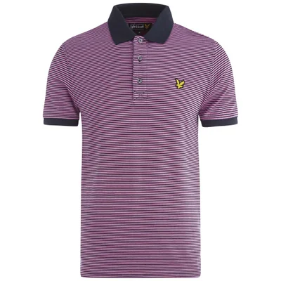 Lyle & Scott Men's Fine Stripe Jersey Polo Shirt - Pink
