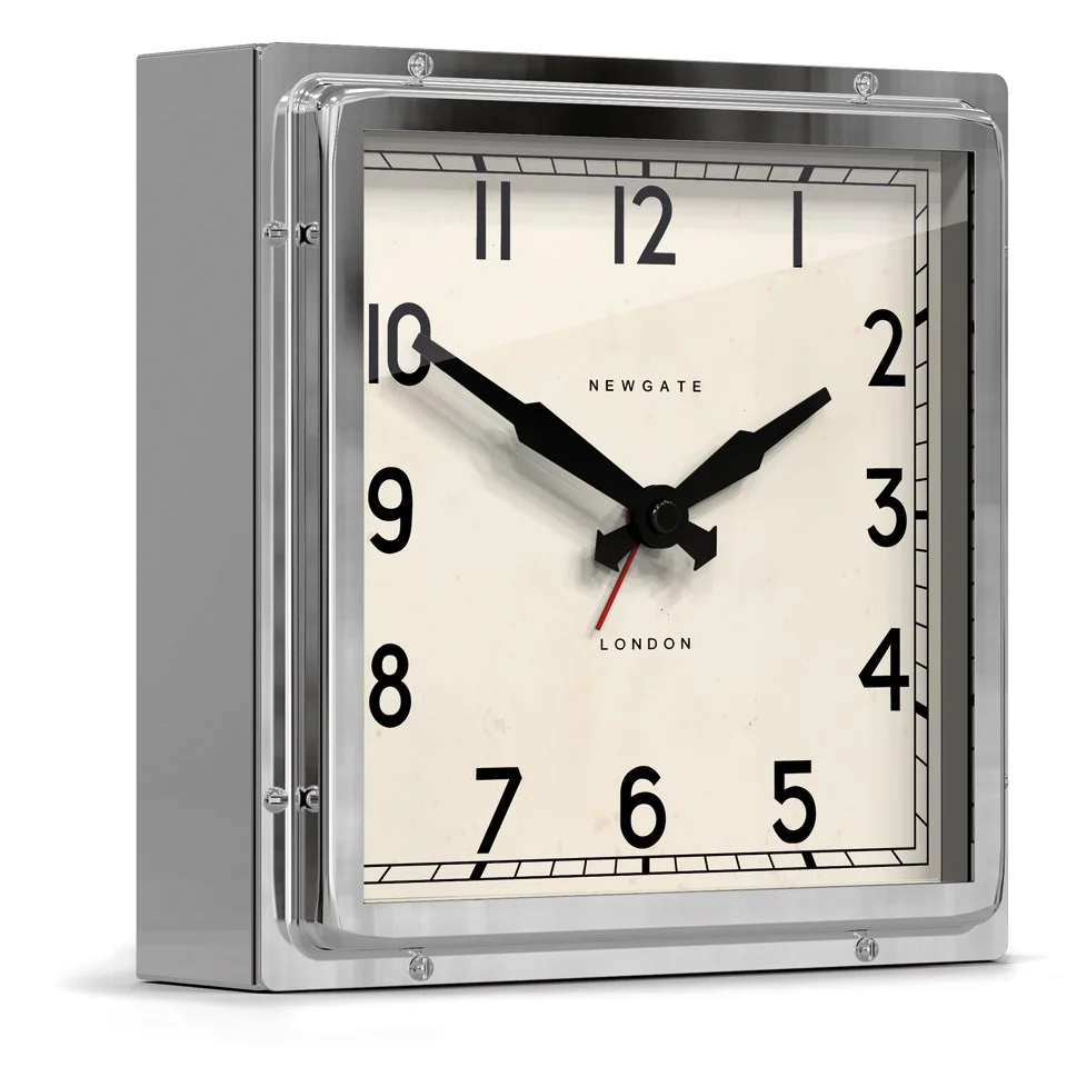 Newgate Mini Quad Clock - Chrome Image 1