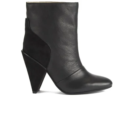 See By Chloé Women's Leather/Snake Heeled Boots - Black