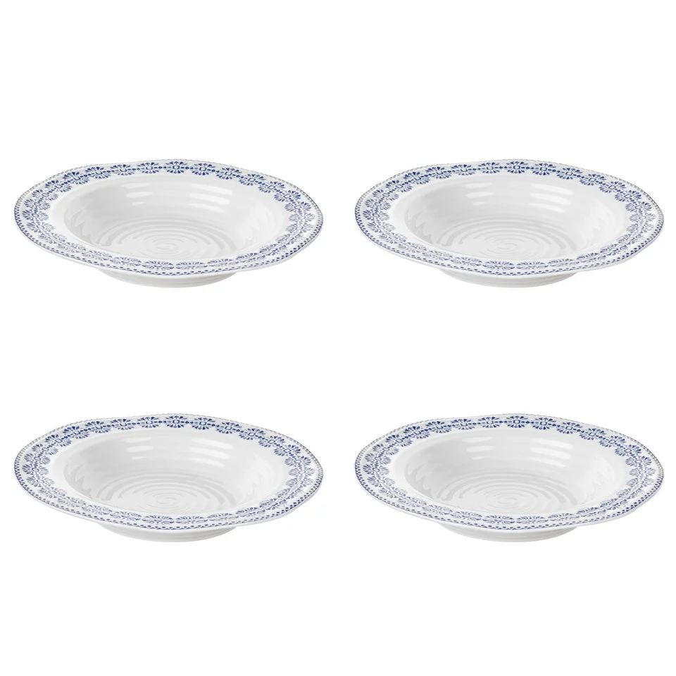 Sophie Conran for Portmeirion Rimmed Soup Plate - Florence - White (Set of 4) Image 1