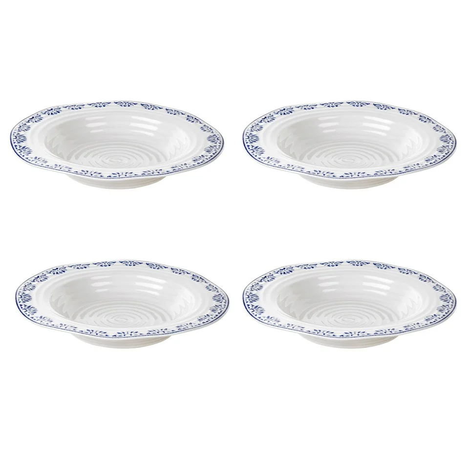 Sophie Conran for Portmeirion Rimmed Soup Plate - Betty - White (Set of 4) Image 1