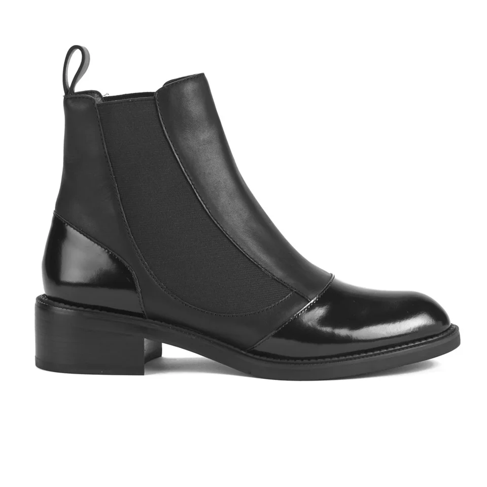 Jil Sander Navy Women's Leather Chelsea Boots - Black Image 1
