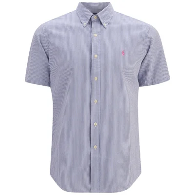Polo Ralph Lauren Men's Short Sleeve Seersucker Shirt - Basic Blue
