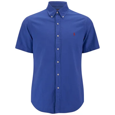 Polo Ralph Lauren Men's Short Sleeve Oxford Shirt - Spectrum Blue