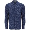 Paul Smith Jeans Men's Patterned Long Sleeve Tailored Fit Shirt - Navy - Image 1