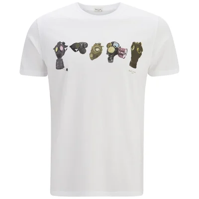 Paul Smith Jeans Men's Gas Mask Print Crew Neck T-Shirt - White
