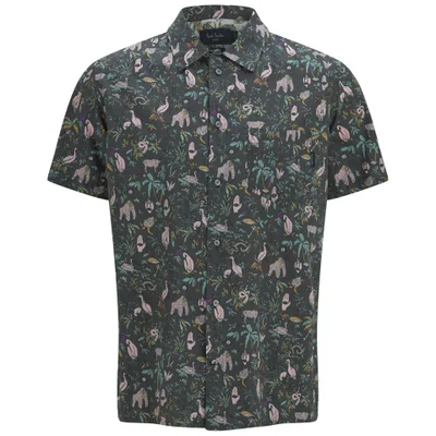 Paul Smith Jeans Men's Classic Fit Short Sleeve Printed Shirt - Multi