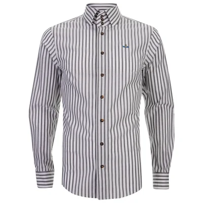 Vivienne Westwood Men's Candy Stripe Poplin Shirt - Grey
