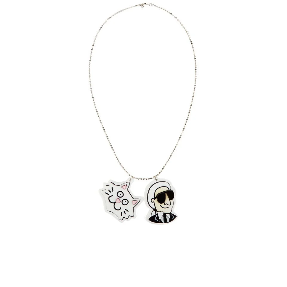 Tiffany Cooper for Karl Lagerfeld Women's TC Karl Palm Necklace - Black Image 1