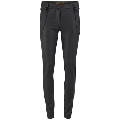 Vivienne Westwood Anglomania Women's Fall Wet Look Tailoring Trousers - Black