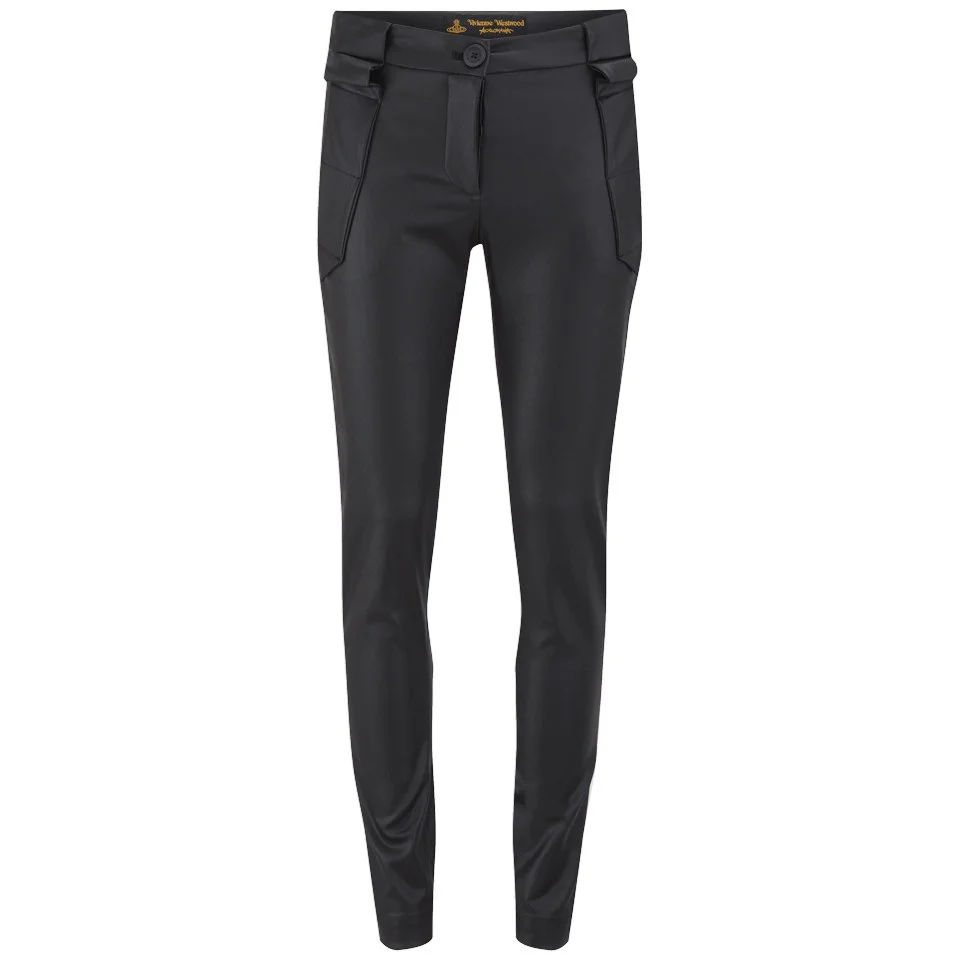Vivienne Westwood Anglomania Women's Fall Wet Look Tailoring Trousers - Black Image 1