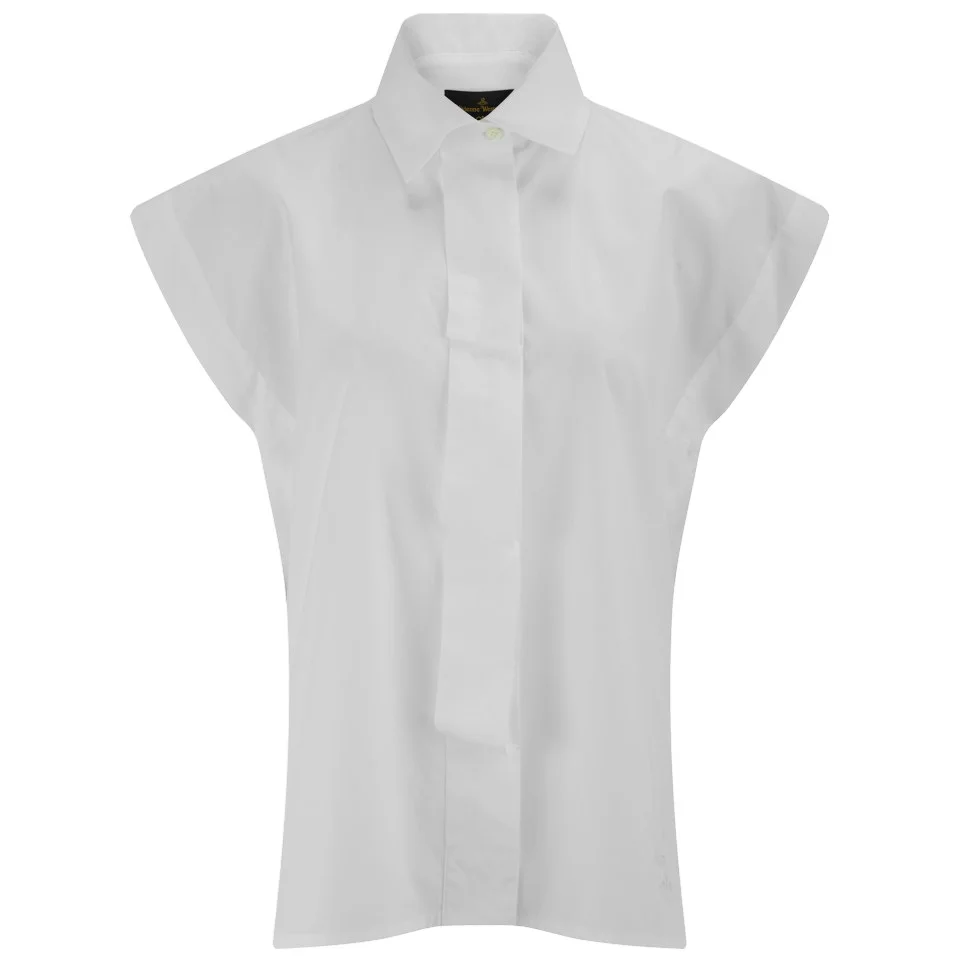 Vivienne Westwood Anglomania Women's Band Basic Shirting Shirt - White Image 1