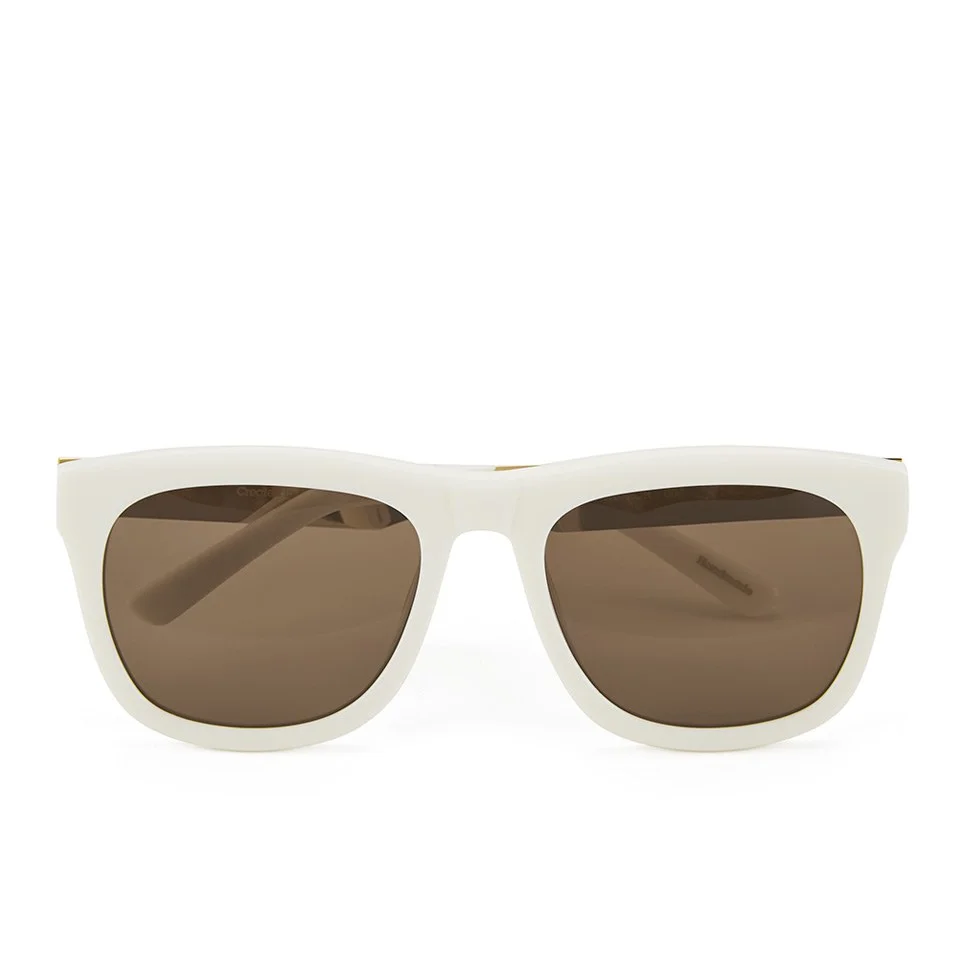 LDNR Women's Redchurch Sunglasses - White/Smoke Image 1