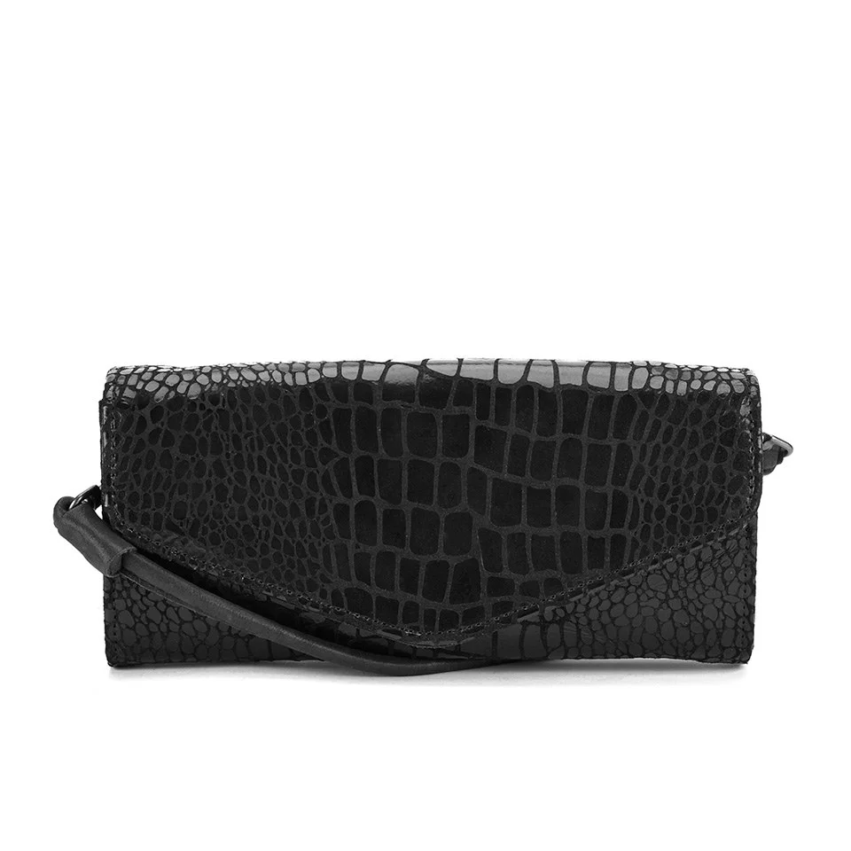Liebeskind Women's Dora Croc Clutch Bag - Black Image 1