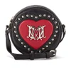 Love Moschino Women's Quilted Heart and Stud Round Cross Body Bag - Black - Image 1