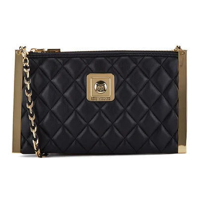Love Moschino Women's Quilted Clutch Bag - Black