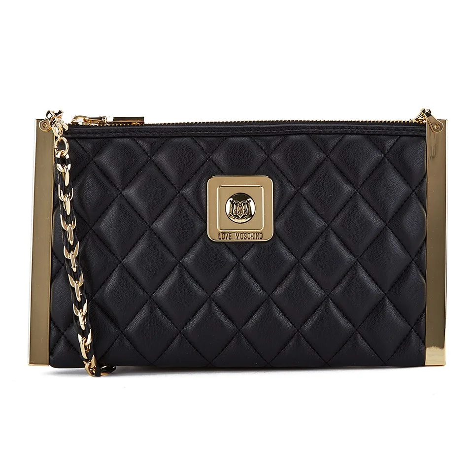 Love Moschino Women's Quilted Clutch Bag - Black Image 1