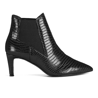 Ash Women's Drastic Leather Pointed Chelsea Insert Kitten Heel Boots - Black