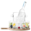 LSA Paddle Vodka Serving Set and Oak Paddle - Clear (38.5cm) - Image 1