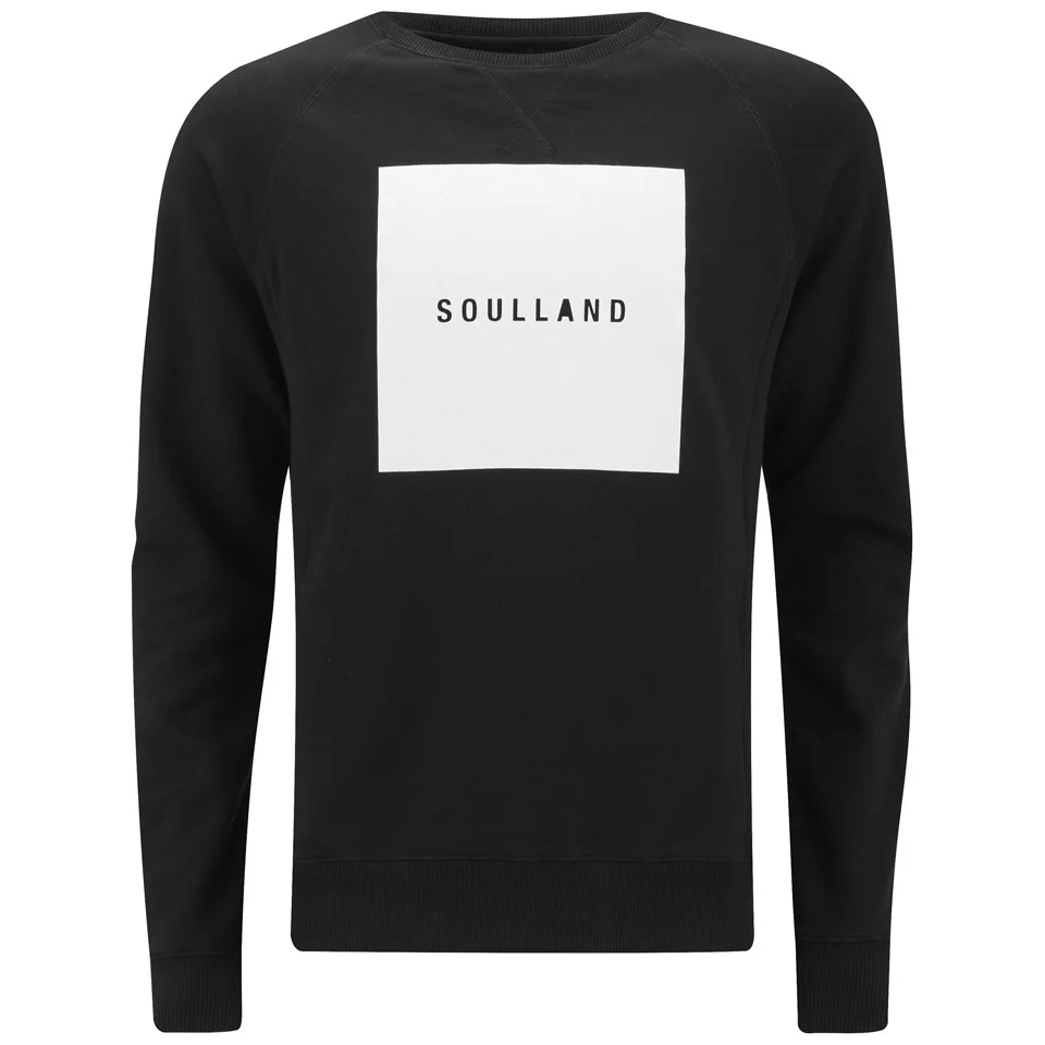 Soulland Men's Hendricks Printed Sweater - Black Image 1