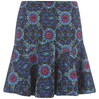Matthew Williamson Women's Ankone Wave Hem Mini Skirt - Moroccan Blue