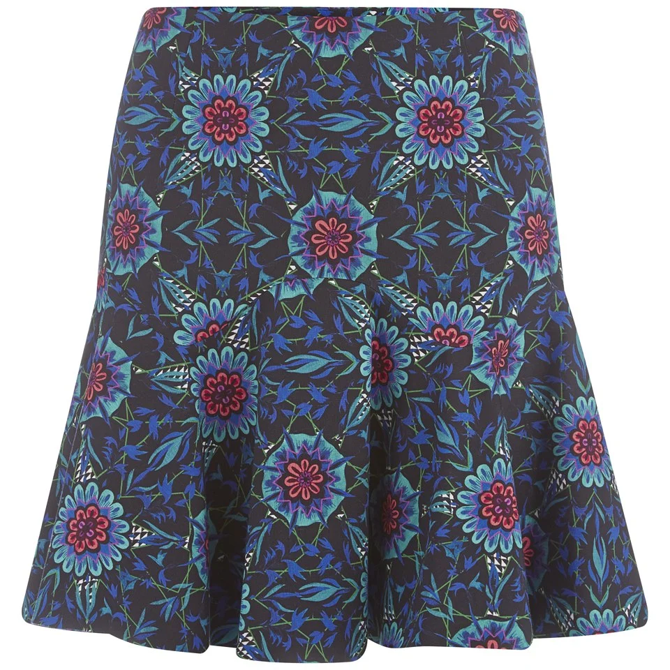 Matthew Williamson Women's Ankone Wave Hem Mini Skirt - Moroccan Blue Image 1