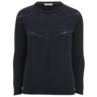 Paul by Paul Smith Women's Cotton Crew Neck Knitted Jumper - Navy
