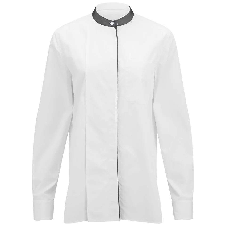 Alexander Wang Women's Contrast Collar and Placket Shirt - Sterile Image 1