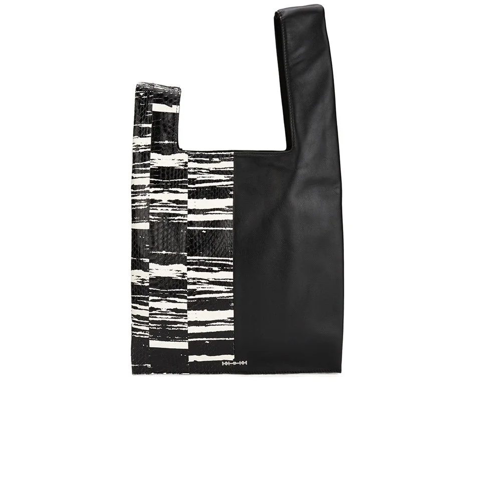 McQ Alexander McQueen Women's Elaphe Graphic Print Snake Bag - Black/White Image 1