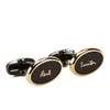 Paul Smith Accessories Men's Logo Cufflinks - Black/Gold - Image 1