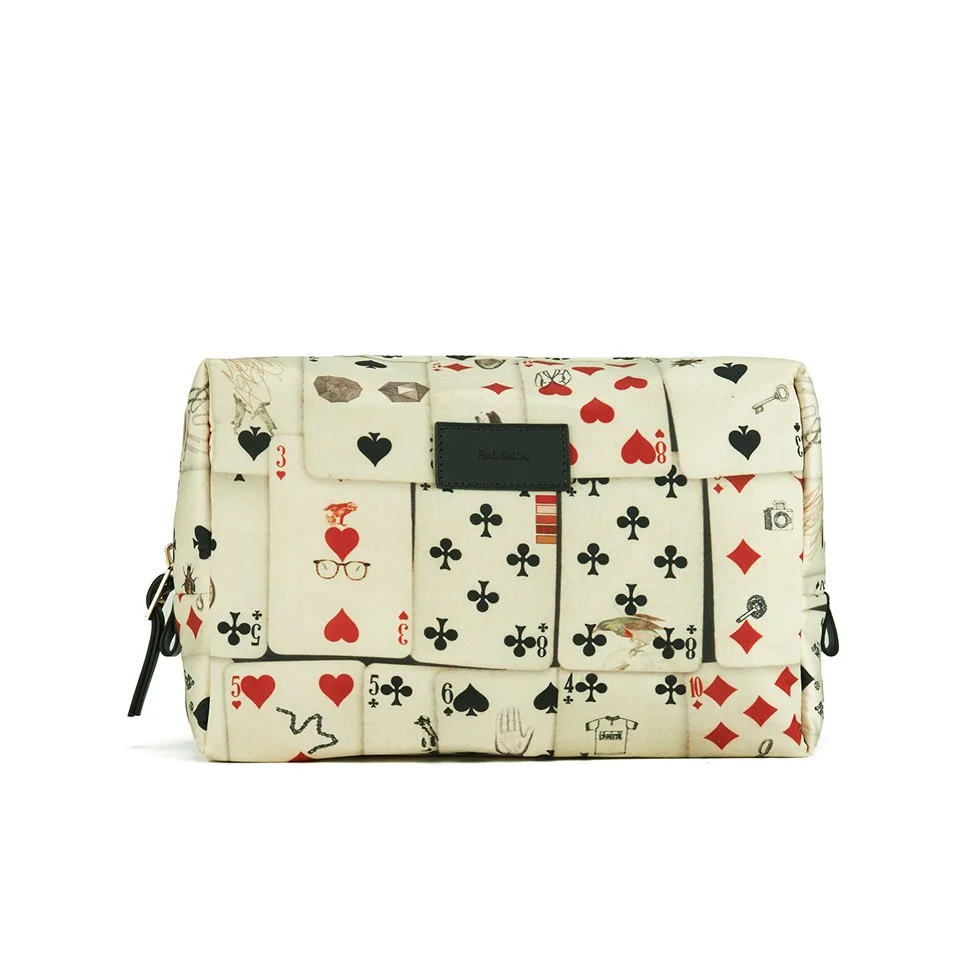 Paul Smith Accessories Men's Playing Cards Print Wash Bag - White Image 1