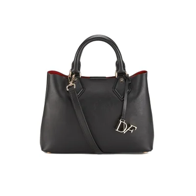 Diane von Furstenberg Women's Voyage on-the-Go Small Leather Carryall Tote Bag - Black