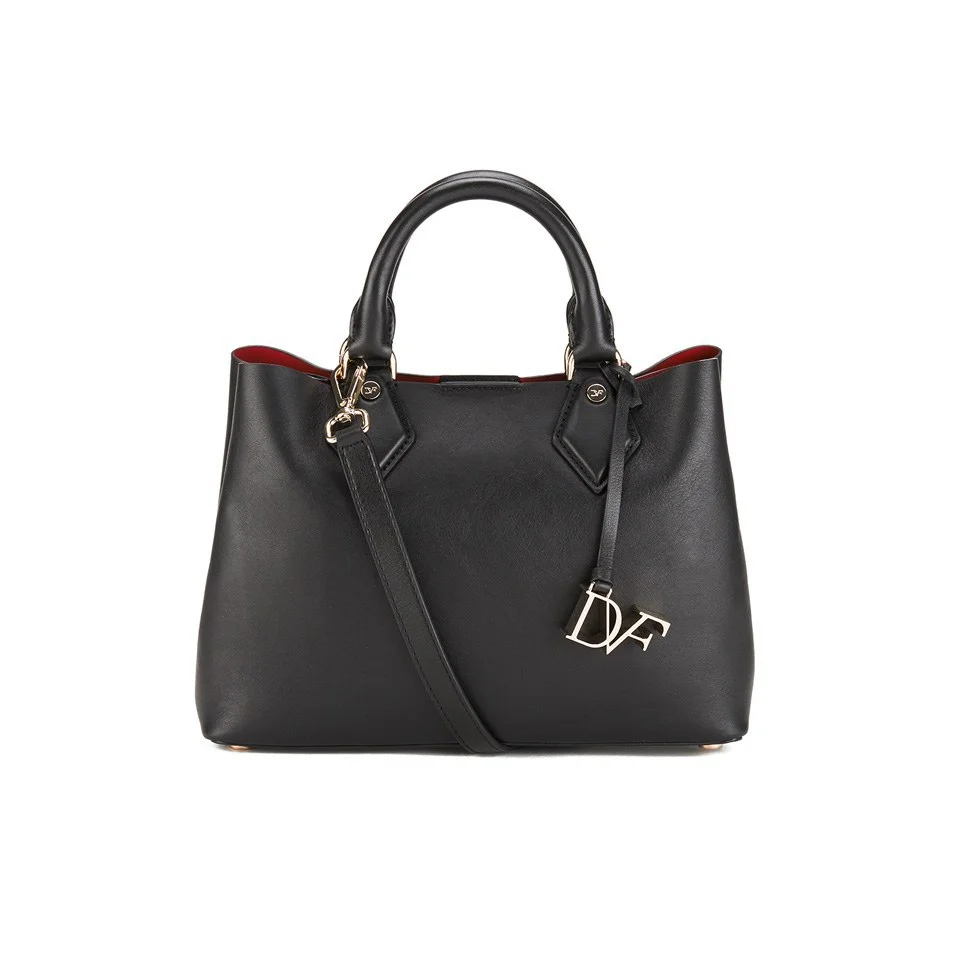 Diane von Furstenberg Women's Voyage on-the-Go Small Leather Carryall Tote Bag - Black Image 1