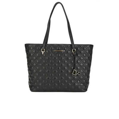 Diane von Furstenberg Women's Ready-to-Go Caning Quilt Leather Tote Bag - Black