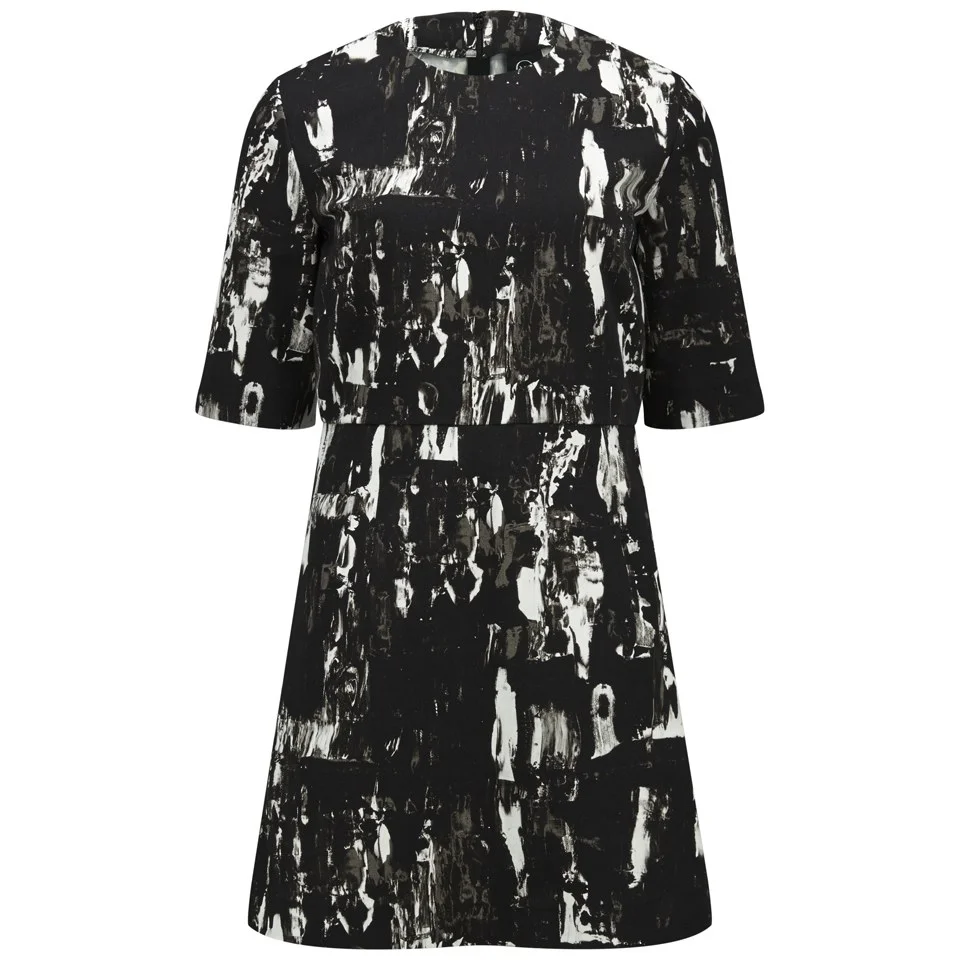 McQ Alexander McQueen Women's Party Dress - Black/White Image 1