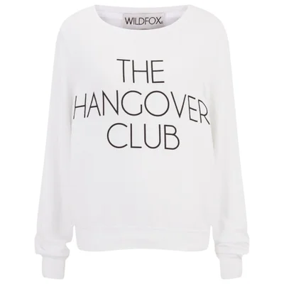 Wildfox Women's Hangover Club Baggy Beach Jumper - White