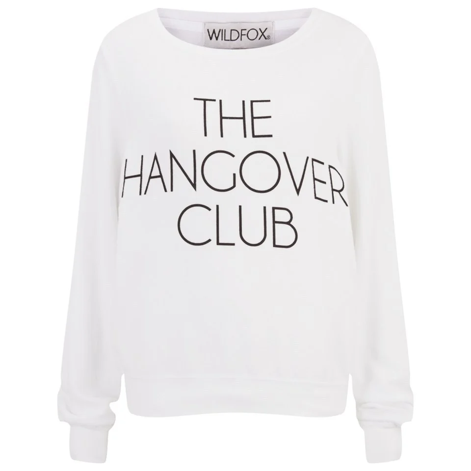 Wildfox Women's Hangover Club Baggy Beach Jumper - White Image 1