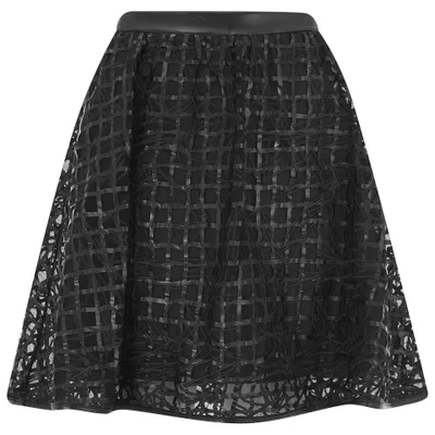 Karl Lagerfeld Women's Daisy Kool Lace Skirt - Black