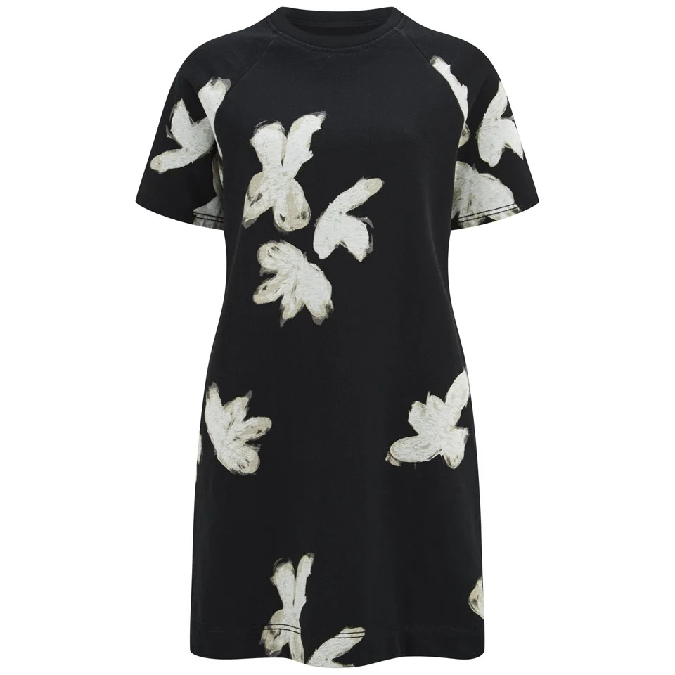 Marc by Marc Jacobs Women's Grand Painted Flower T-Shirt Dress - Black/Multi Image 1