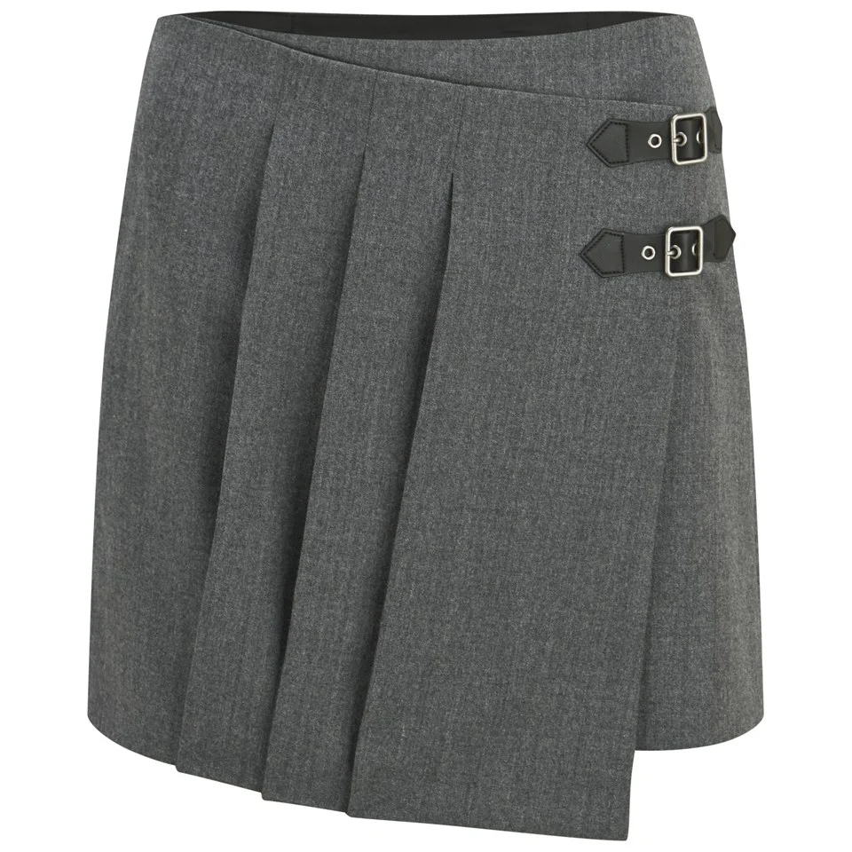 Marc by Marc Jacobs Women's Lightweight Wool Mini Skirt - Shadow Grey Melange Image 1