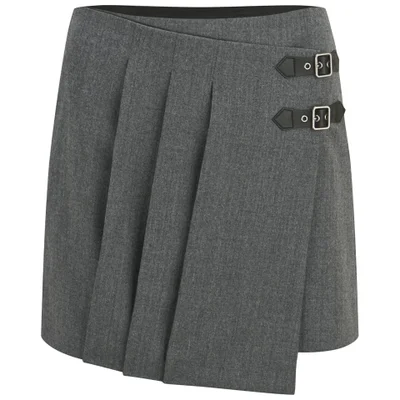 Marc by Marc Jacobs Women's Lightweight Wool Mini Skirt - Shadow Grey Melange