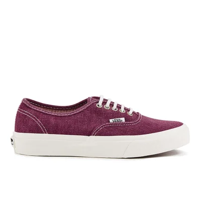 Vans Women's Authentic Slim Stripes Trainers - Washed/Tawny Port