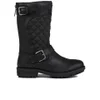 Barbour International Women's Shadow Quilted Leather Biker Boots - Black - Image 1