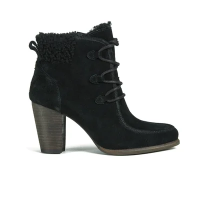 UGG Women's Analise Lace up Heeled Ankle Boots - Black