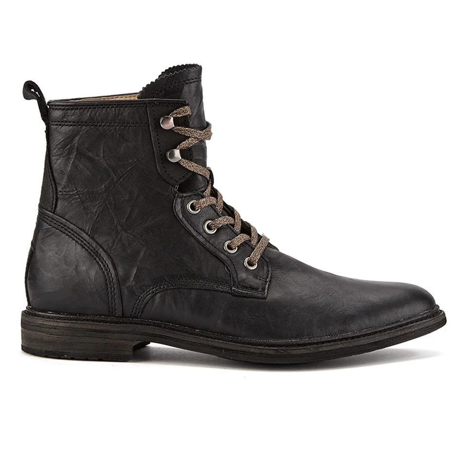 UGG Men's Selwood Lace-Up Leather Boots - Black Image 1