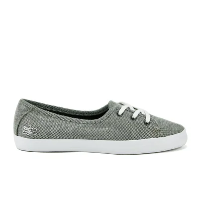 Lacoste Women's Ziane Chunky CRM Textile Slip On Pumps - Grey